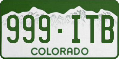 CO license plate 999ITB