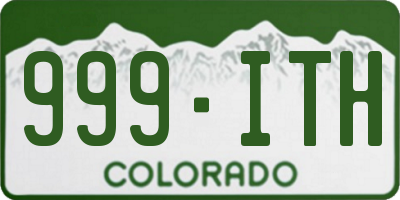 CO license plate 999ITH