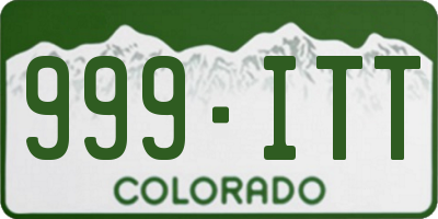 CO license plate 999ITT