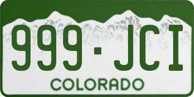 CO license plate 999JCI