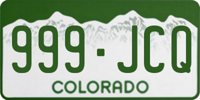 CO license plate 999JCQ