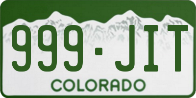 CO license plate 999JIT