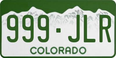 CO license plate 999JLR