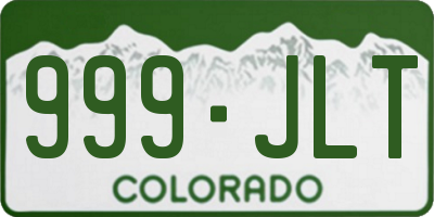 CO license plate 999JLT