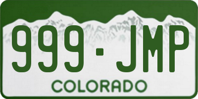 CO license plate 999JMP
