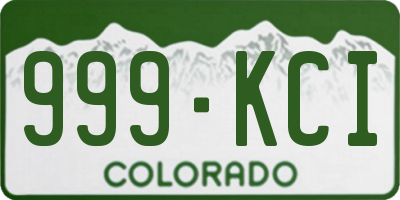 CO license plate 999KCI