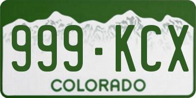 CO license plate 999KCX