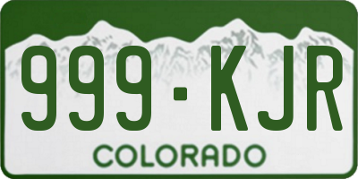 CO license plate 999KJR