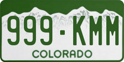 CO license plate 999KMM
