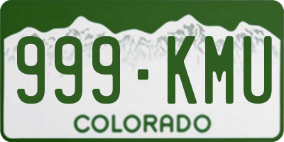 CO license plate 999KMU