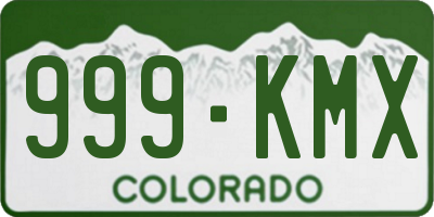 CO license plate 999KMX