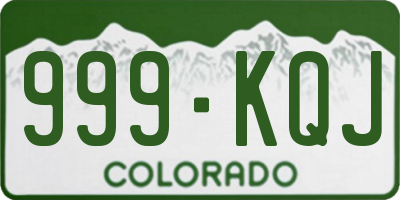 CO license plate 999KQJ