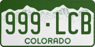 CO license plate 999LCB