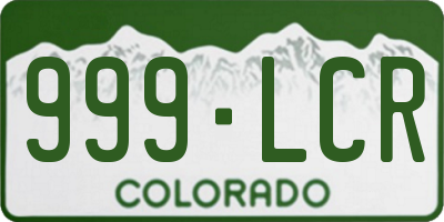 CO license plate 999LCR