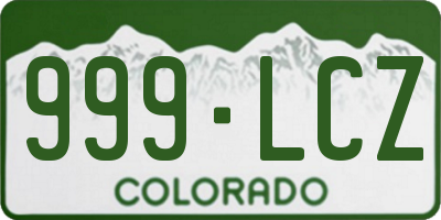 CO license plate 999LCZ