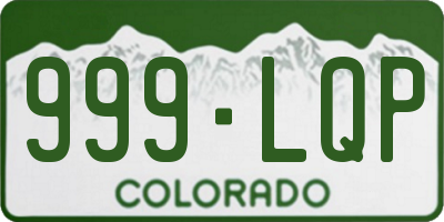 CO license plate 999LQP