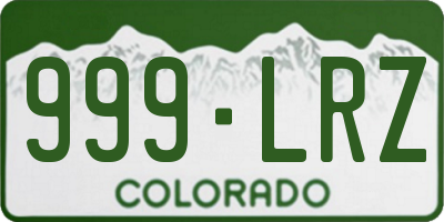 CO license plate 999LRZ