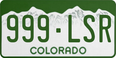 CO license plate 999LSR