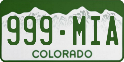 CO license plate 999MIA