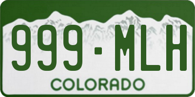 CO license plate 999MLH