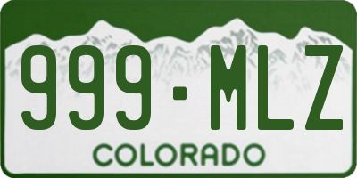 CO license plate 999MLZ