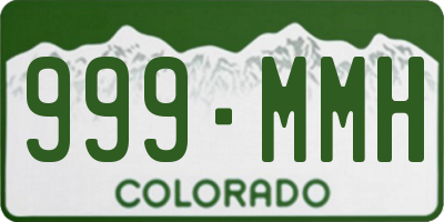 CO license plate 999MMH