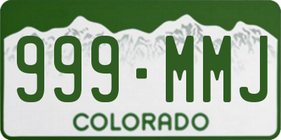 CO license plate 999MMJ