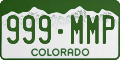 CO license plate 999MMP