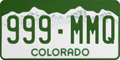 CO license plate 999MMQ
