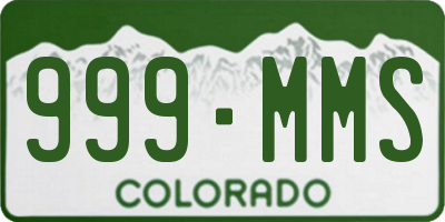 CO license plate 999MMS