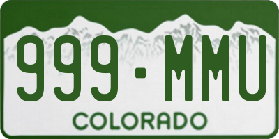CO license plate 999MMU
