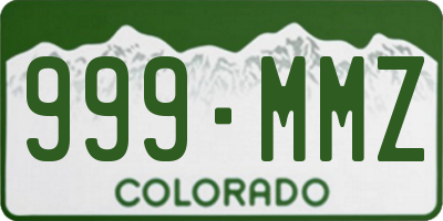 CO license plate 999MMZ