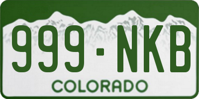 CO license plate 999NKB