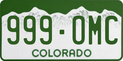 CO license plate 999OMC