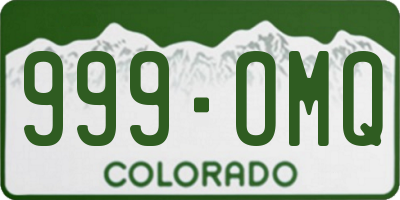 CO license plate 999OMQ