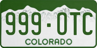 CO license plate 999OTC