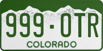 CO license plate 999OTR
