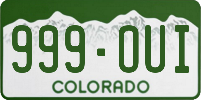 CO license plate 999OUI
