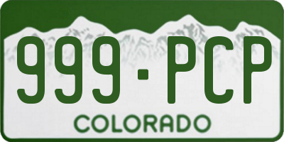 CO license plate 999PCP