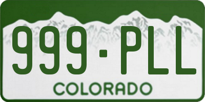 CO license plate 999PLL