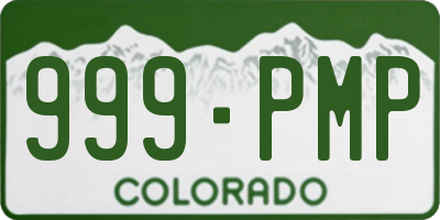 CO license plate 999PMP