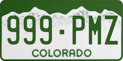 CO license plate 999PMZ