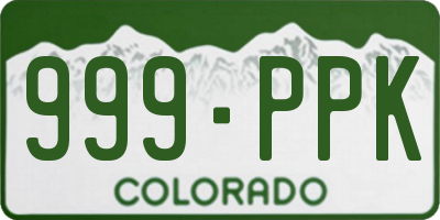 CO license plate 999PPK