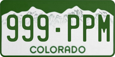 CO license plate 999PPM