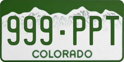 CO license plate 999PPT