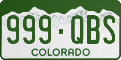 CO license plate 999QBS