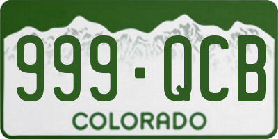 CO license plate 999QCB