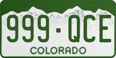 CO license plate 999QCE