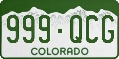 CO license plate 999QCG