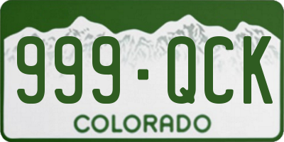 CO license plate 999QCK
